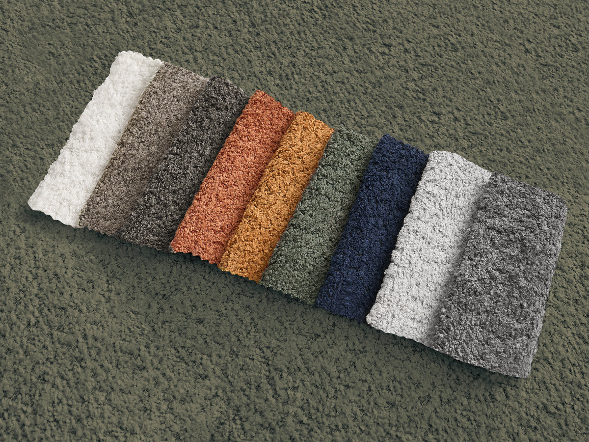 Pouf AZRA bouclette vert — vue 5