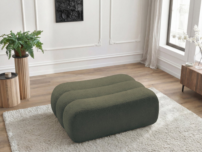 Pouf AZRA tissu bouclette