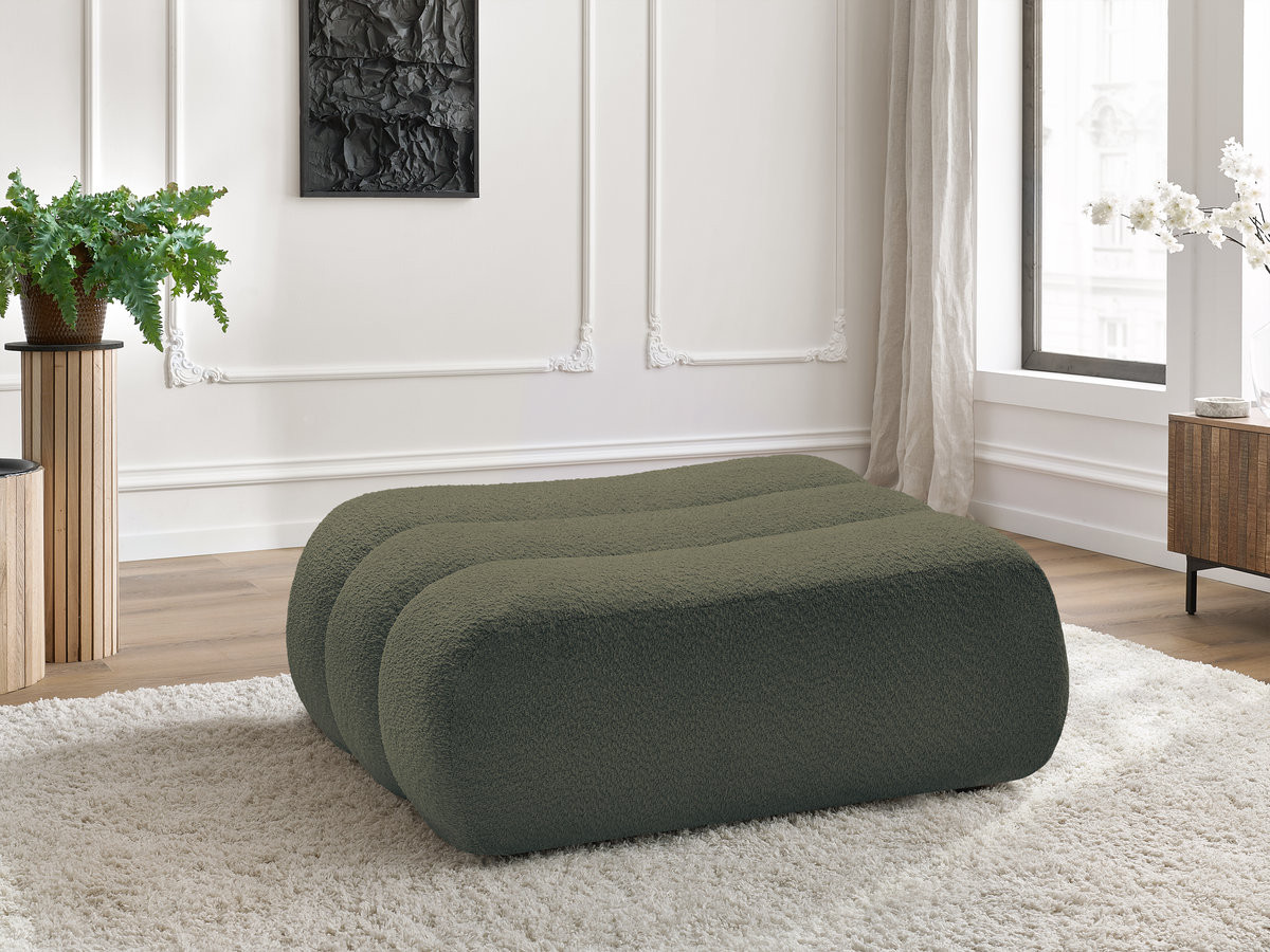 Pouf AZRA tissu bouclette