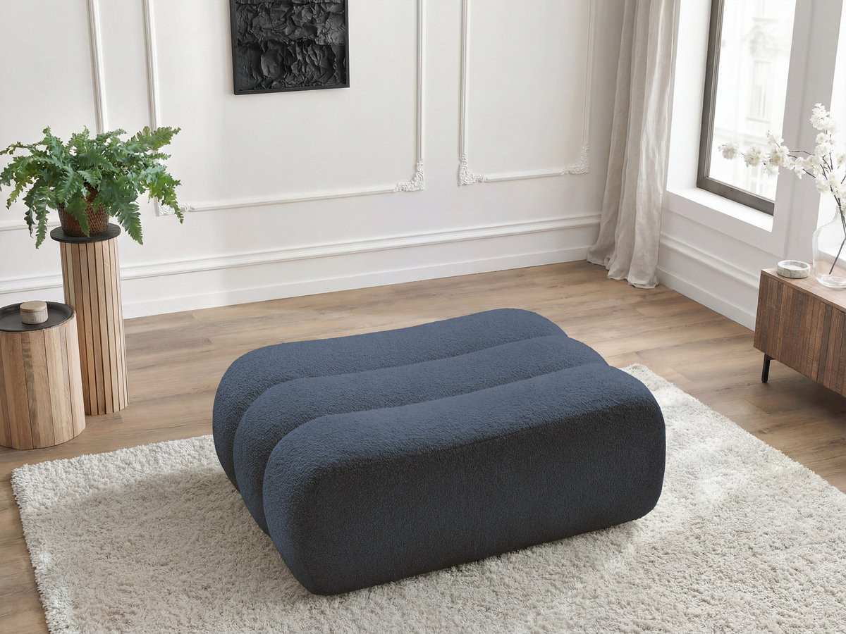 Pouf AZRA tissu bouclette