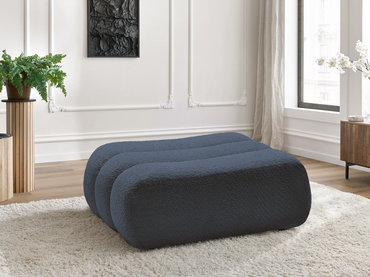 Pouf AZRA tissu bouclette