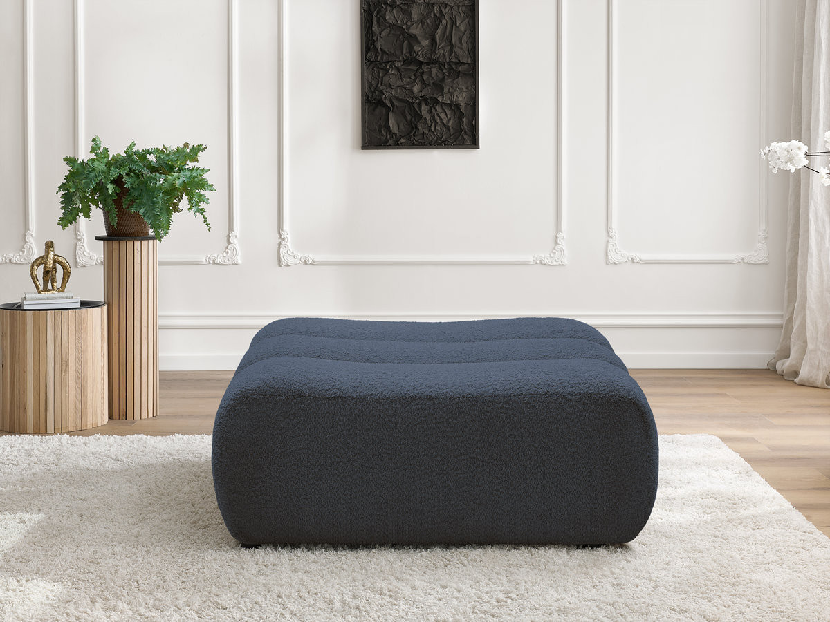 Pouf AZRA tissu bouclette