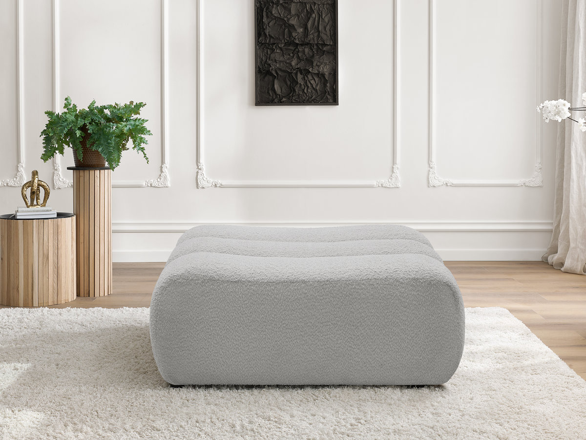 Pouf AZRA tissu bouclette