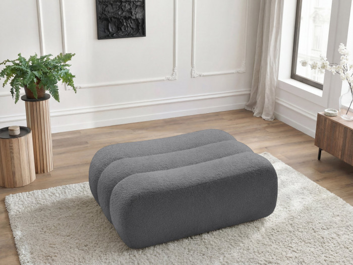 Pouf AZRA tissu bouclette