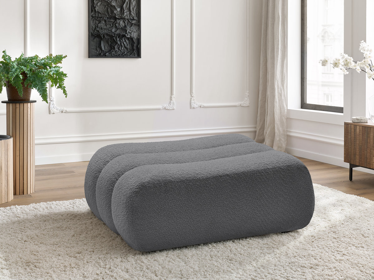 Pouf AZRA tissu bouclette
