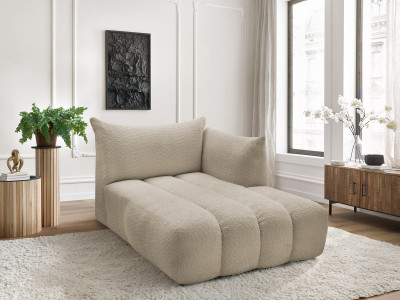 Méridienne pour canapé modulable AZRA tissu bouclette
