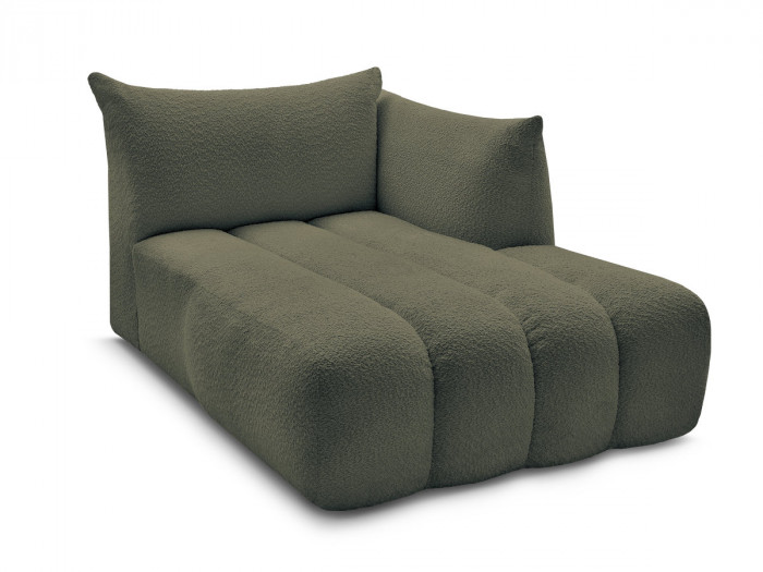 Méridienne pour canapé modulable AZRA tissu bouclette