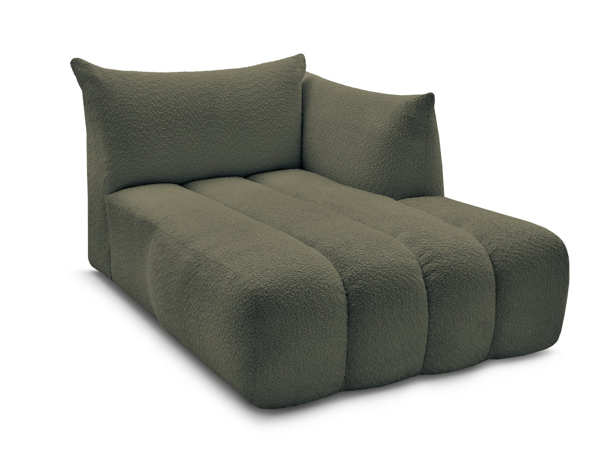 méridienne pour canapé modulable azra tissu bouclette gekleurd vert