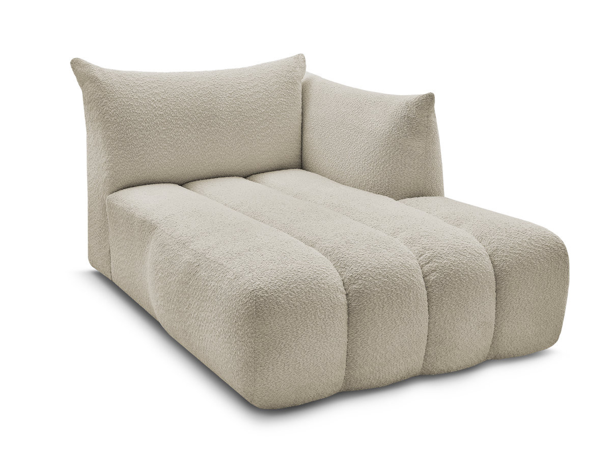 Méridienne pour canapé modulable AZRA tissu bouclette