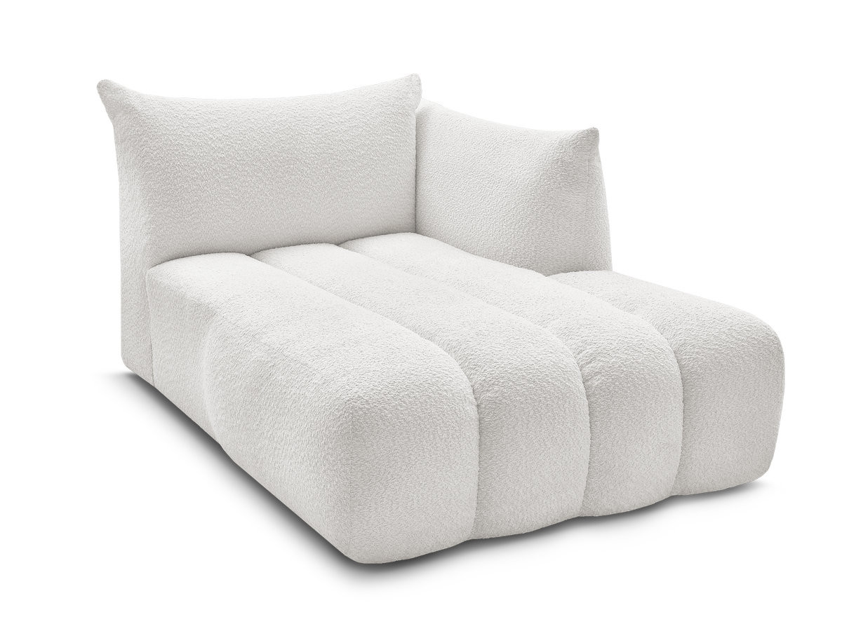 méridienne pour canapé modulable azra tissu bouclette gekleurd blanc