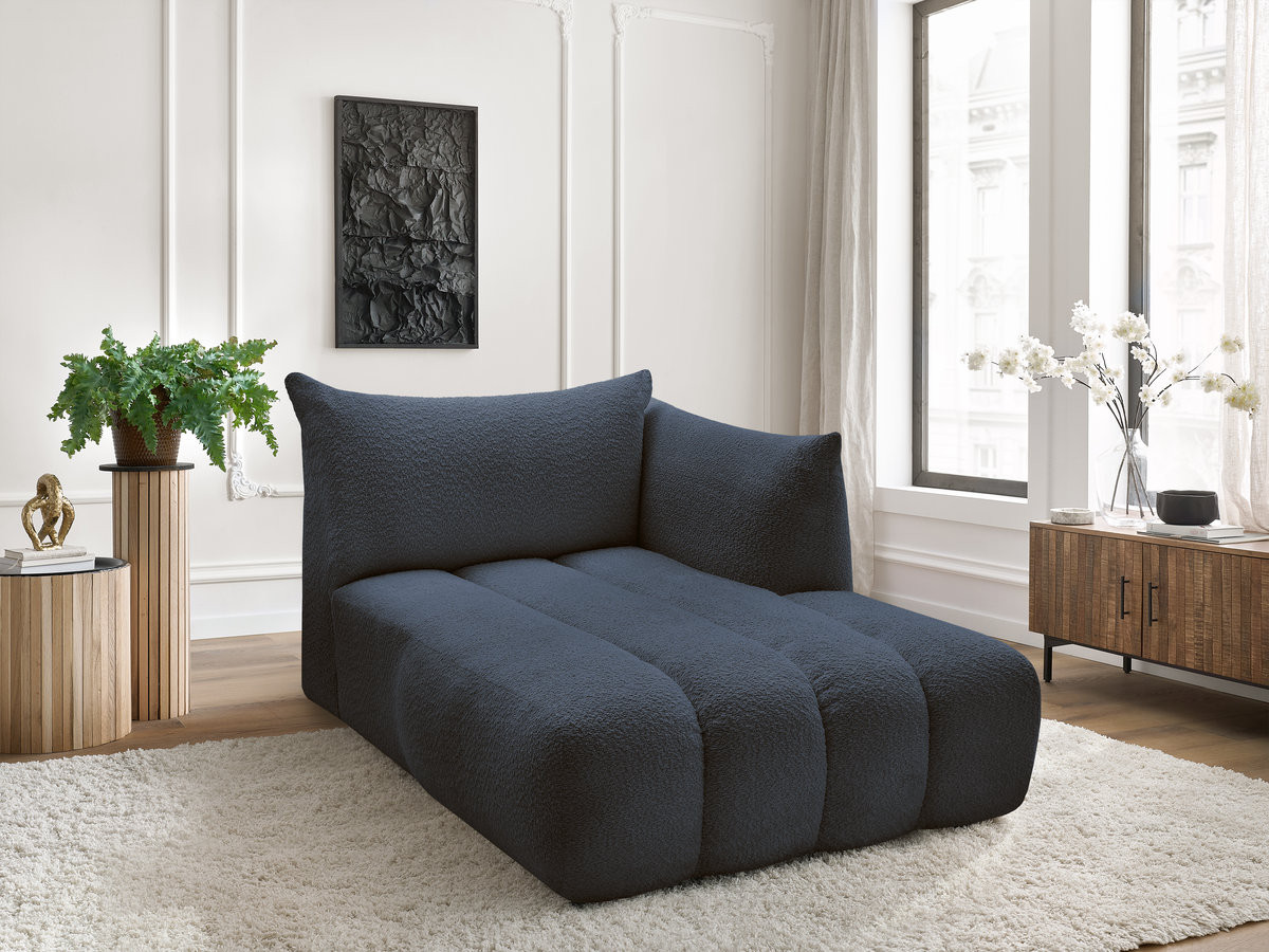 Méridienne pour canapé modulable AZRA tissu bouclette