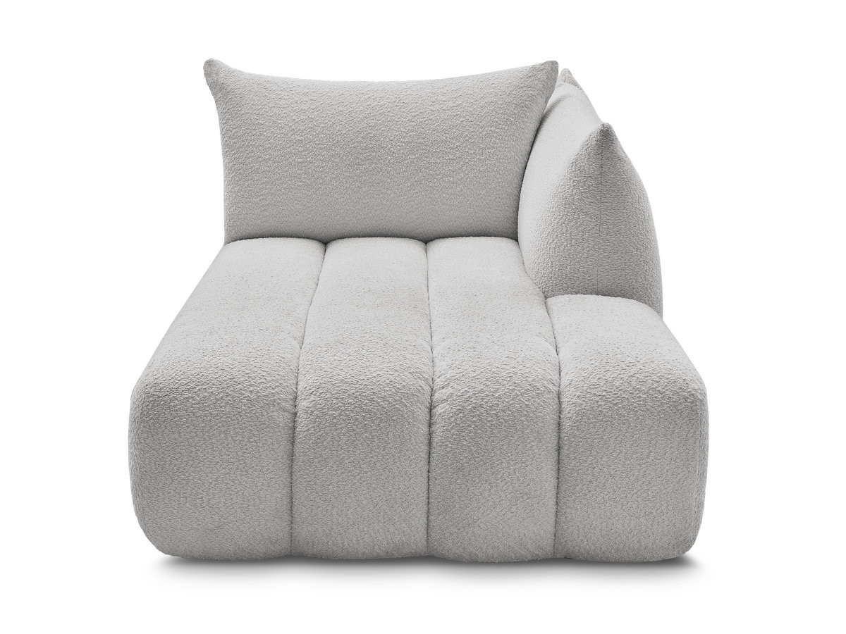 Méridienne pour canapé modulable AZRA tissu bouclette