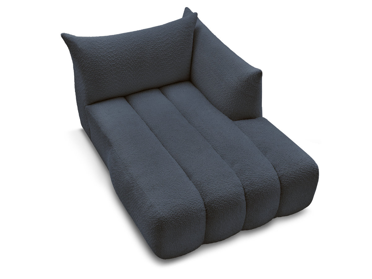 Méridienne pour canapé modulable AZRA tissu bouclette