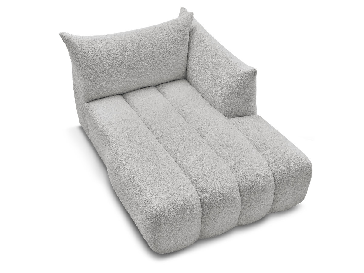 Méridienne pour canapé modulable AZRA tissu bouclette