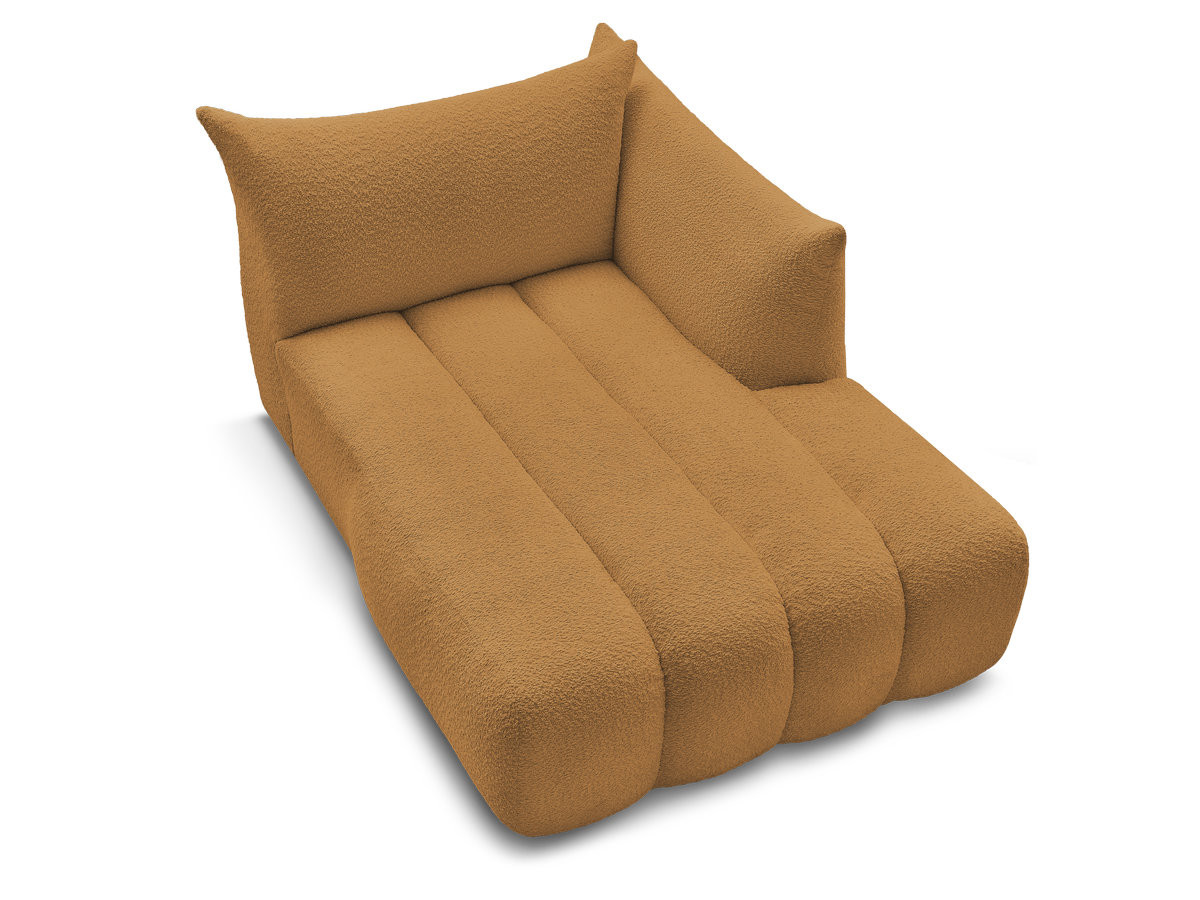 Méridienne pour canapé modulable AZRA tissu bouclette