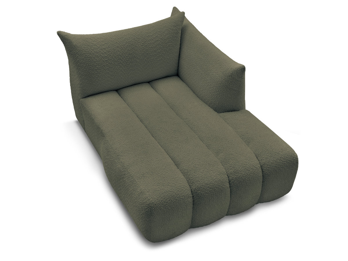 Méridienne pour canapé modulable AZRA tissu bouclette