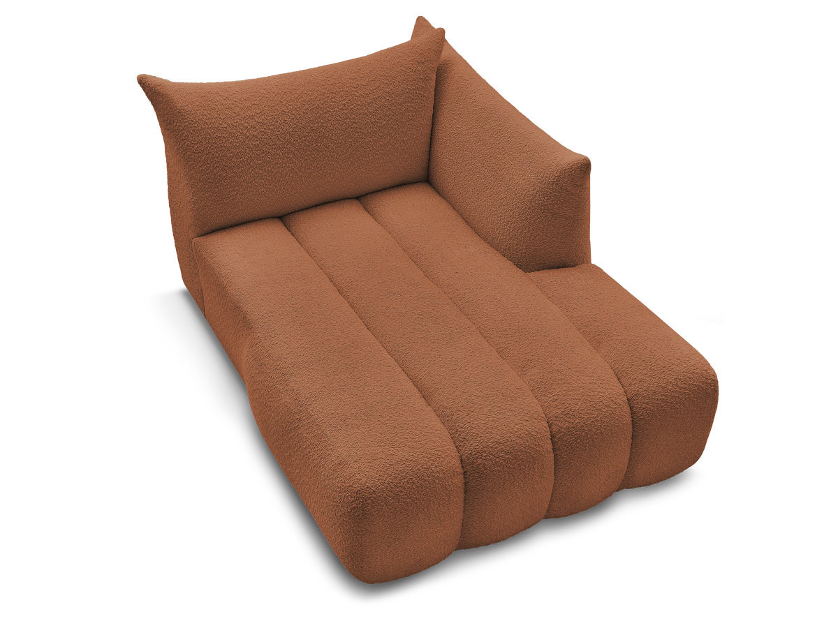 Méridienne pour canapé modulable AZRA tissu bouclette