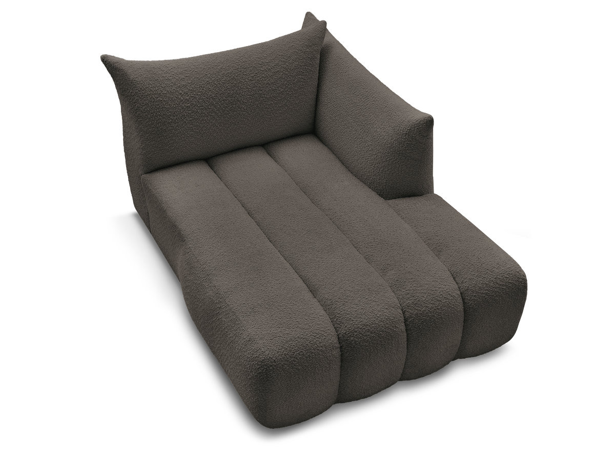 Méridienne pour canapé modulable AZRA tissu bouclette