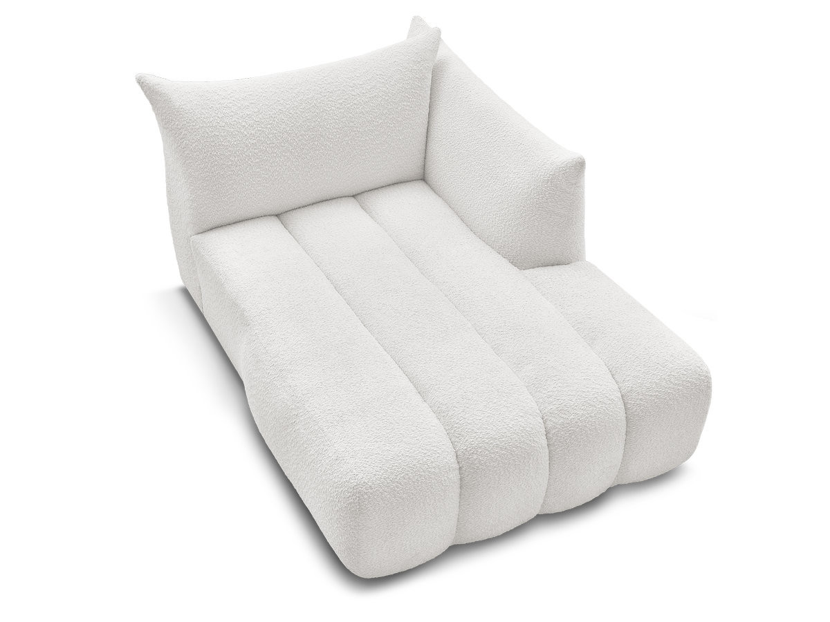 Méridienne pour canapé modulable AZRA tissu bouclette