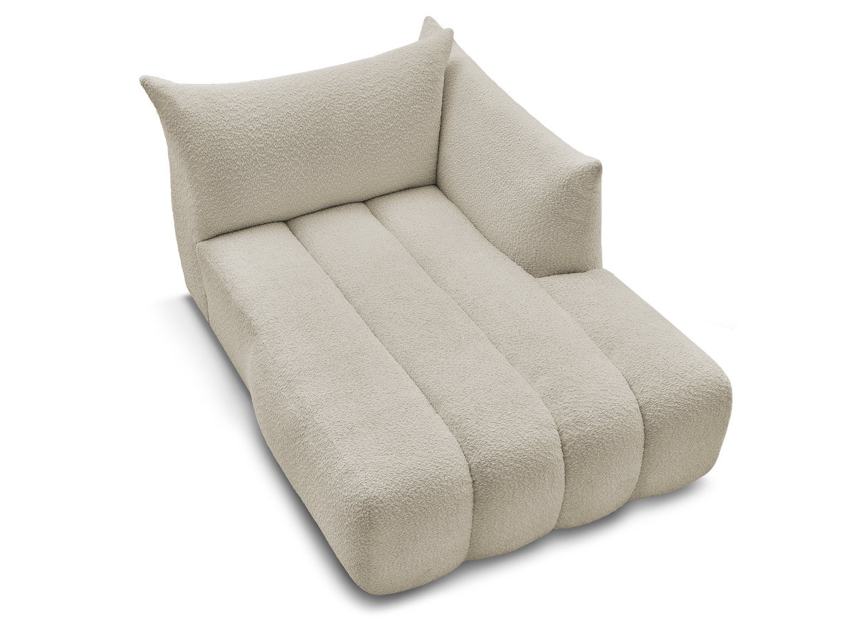 Méridienne pour canapé modulable AZRA tissu bouclette