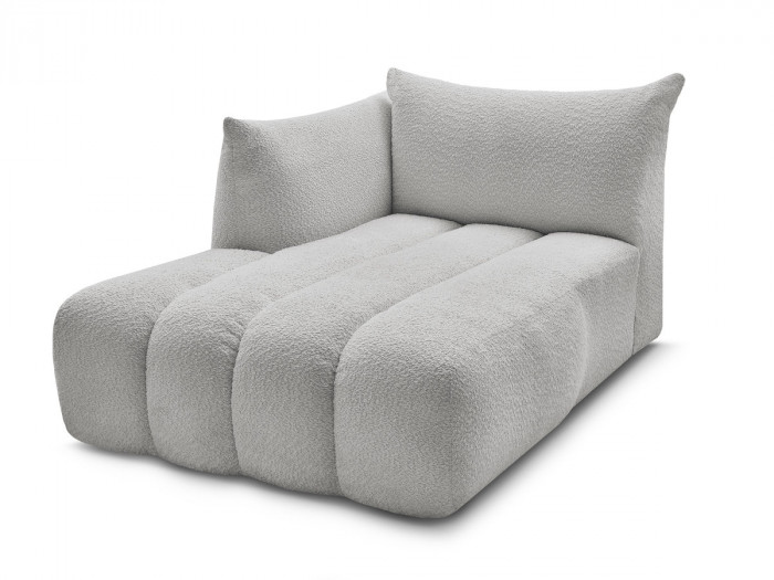 Méridienne pour canapé modulable AZRA tissu bouclette