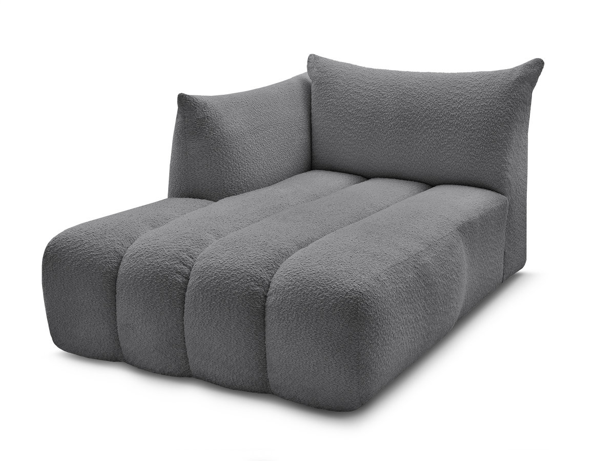 Méridienne pour canapé modulable AZRA tissu bouclette