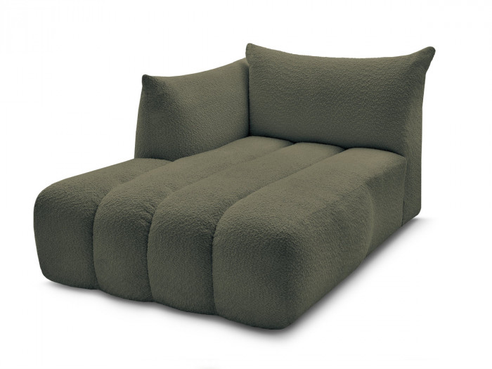 Méridienne pour canapé modulable AZRA tissu bouclette