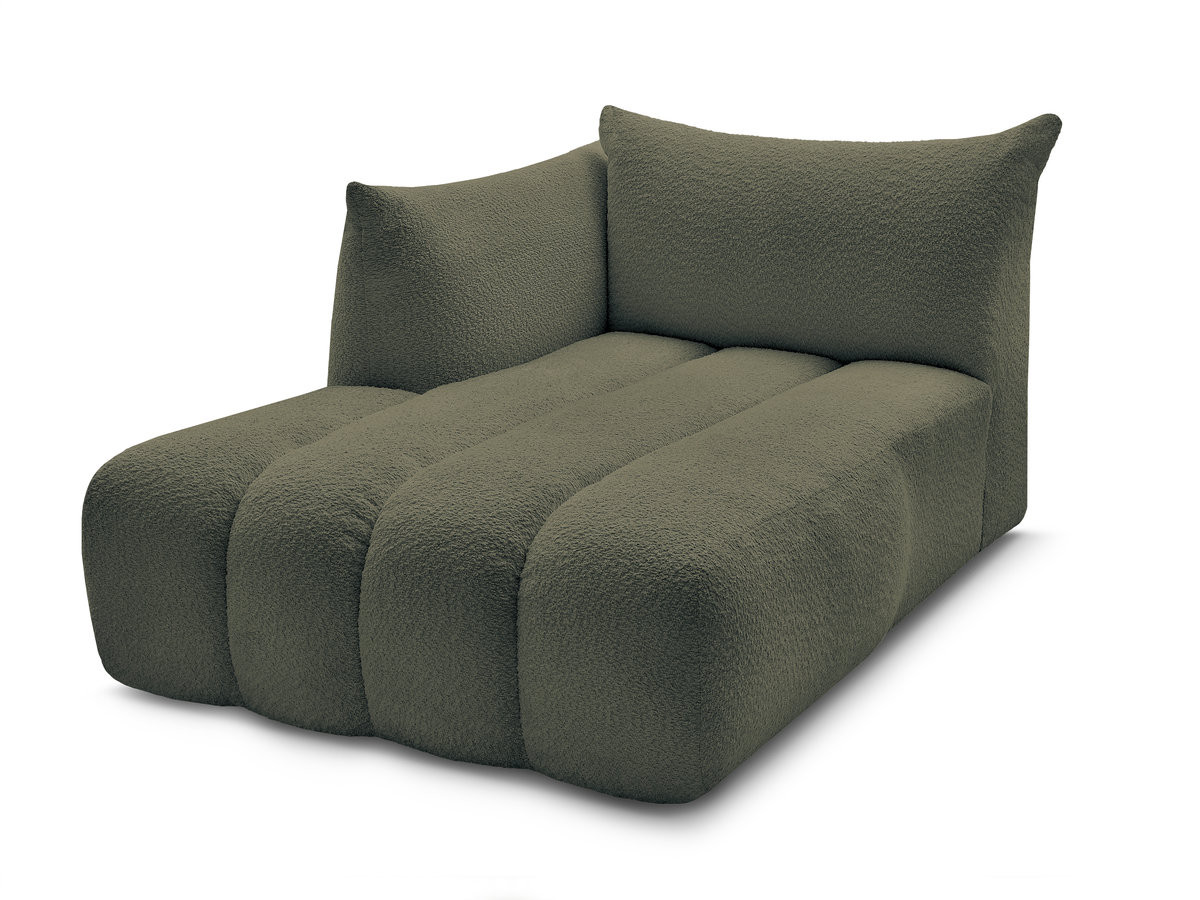 Méridienne pour canapé modulable AZRA tissu bouclette