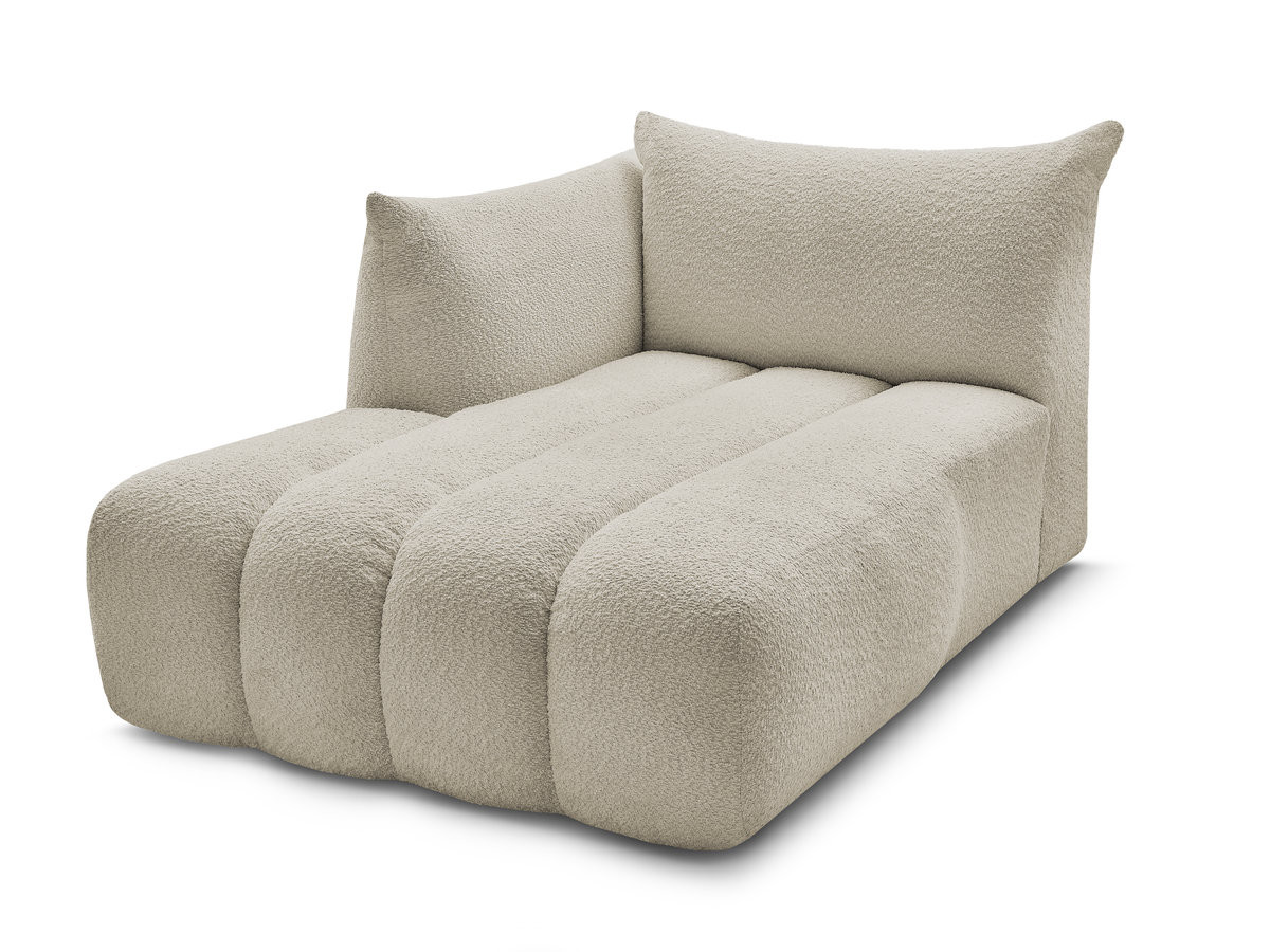 Méridienne pour canapé modulable AZRA tissu bouclette