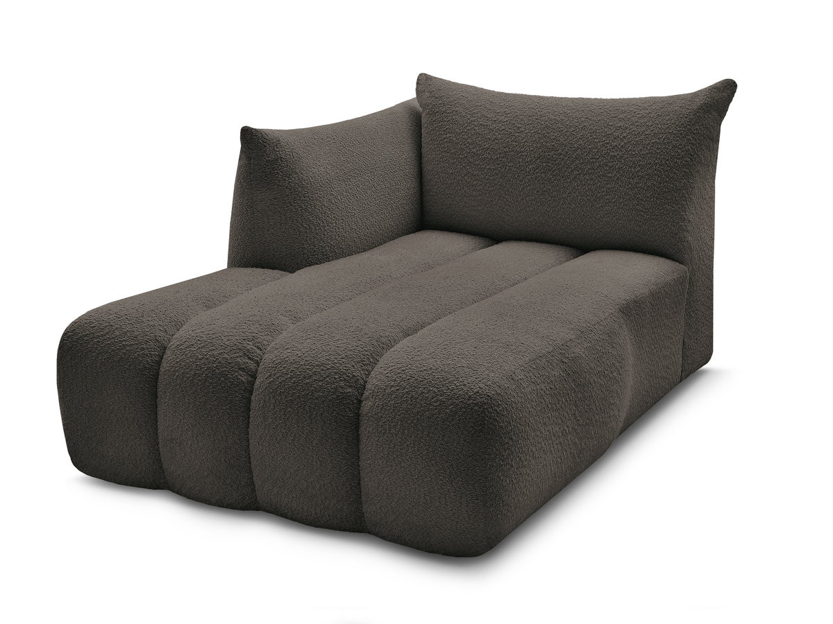 méridienne pour canapé modulable azra tissu bouclette gekleurd marron