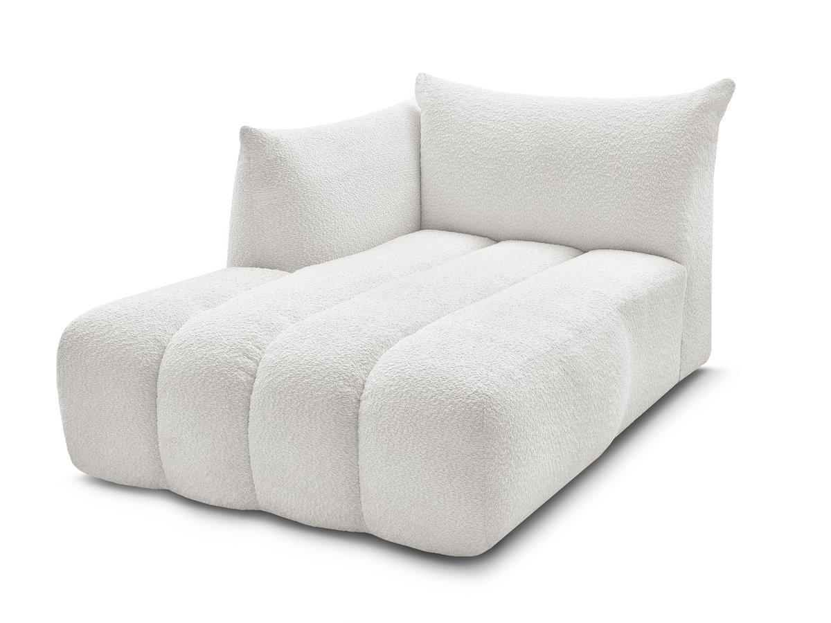 Méridienne pour canapé modulable AZRA tissu bouclette