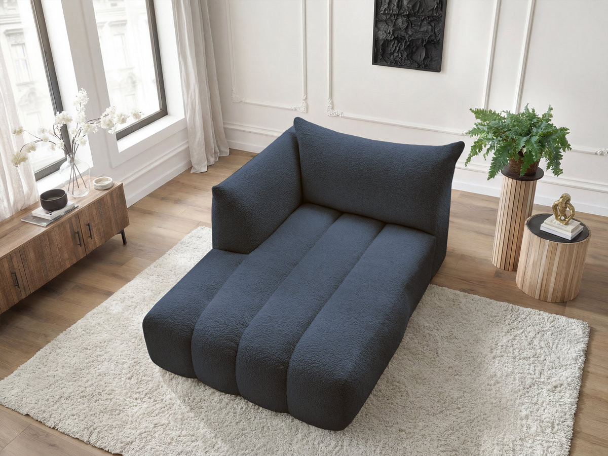 Méridienne pour canapé modulable AZRA tissu bouclette