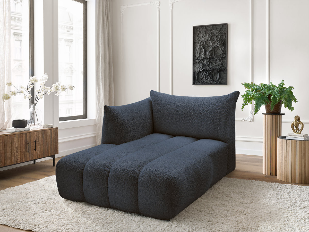 Méridienne pour canapé modulable AZRA tissu bouclette