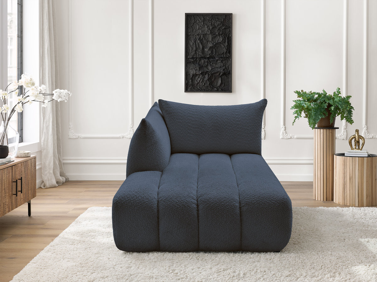 Méridienne pour canapé modulable AZRA tissu bouclette