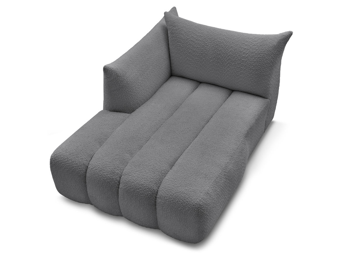 Méridienne pour canapé modulable AZRA tissu bouclette