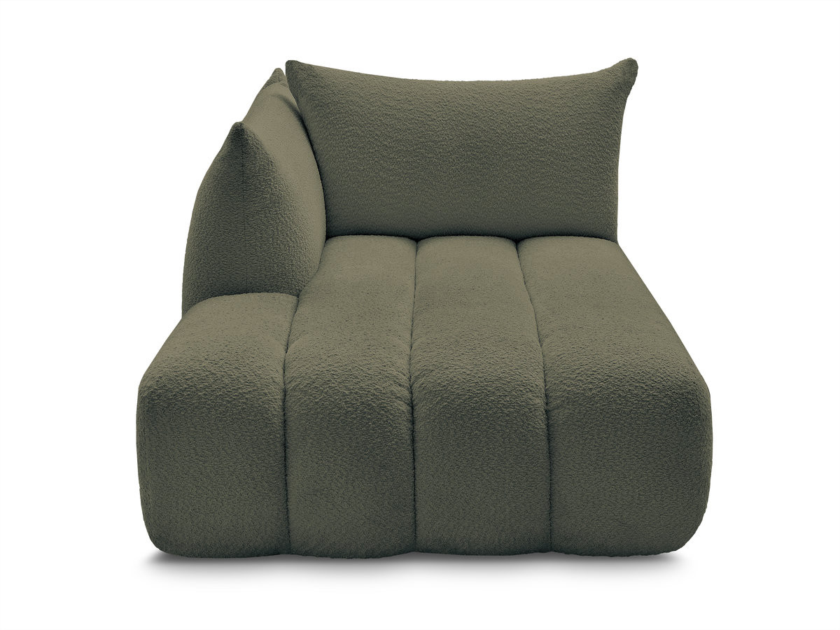 Méridienne pour canapé modulable AZRA tissu bouclette