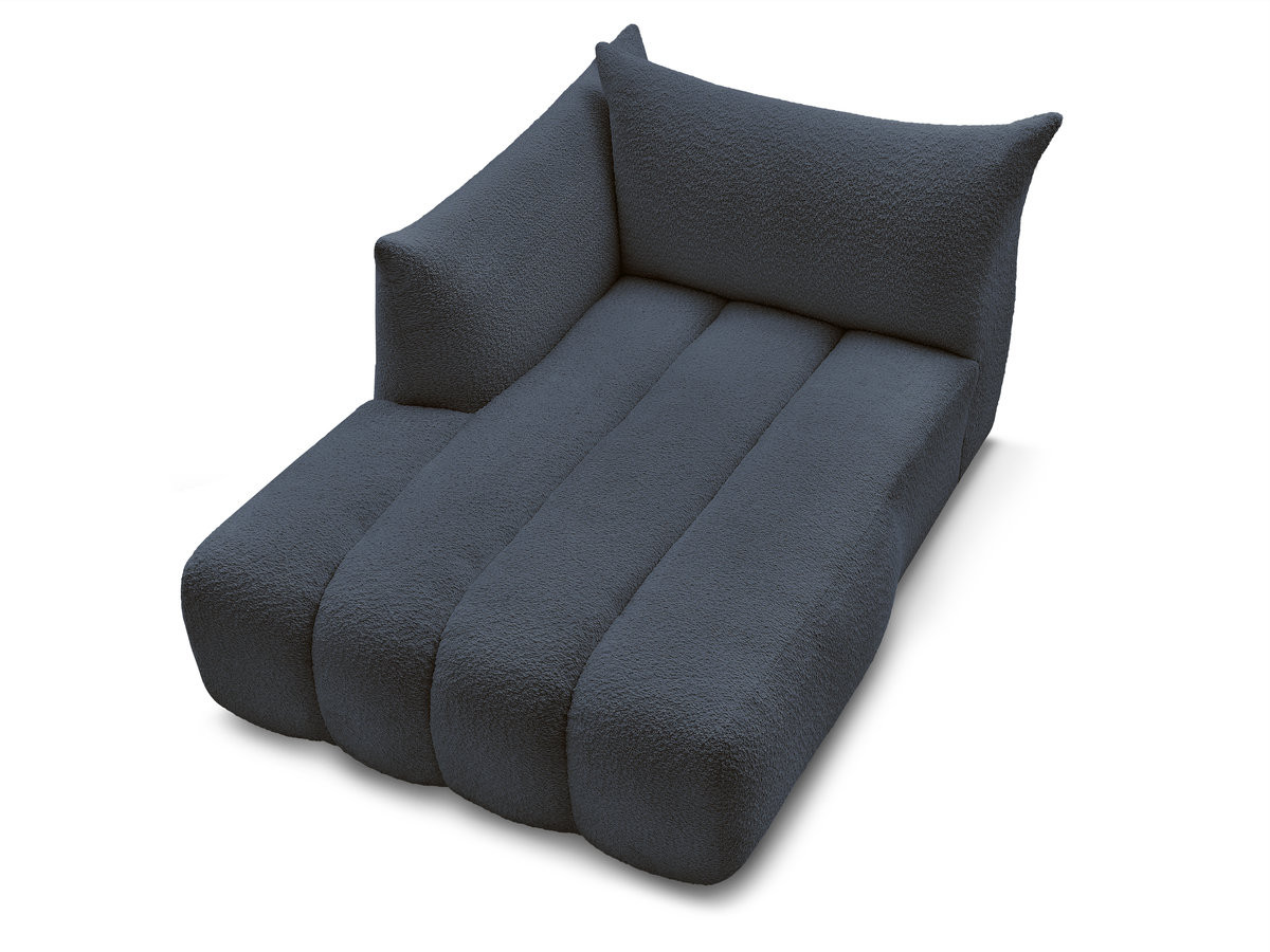 Méridienne pour canapé modulable AZRA tissu bouclette