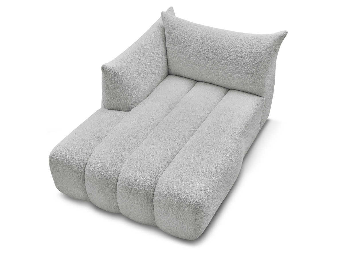 Méridienne pour canapé modulable AZRA tissu bouclette