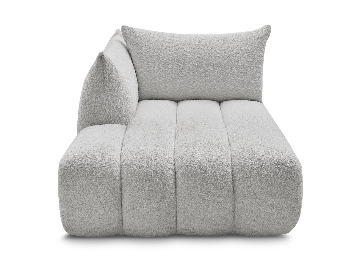 Méridienne pour canapé modulable AZRA tissu bouclette