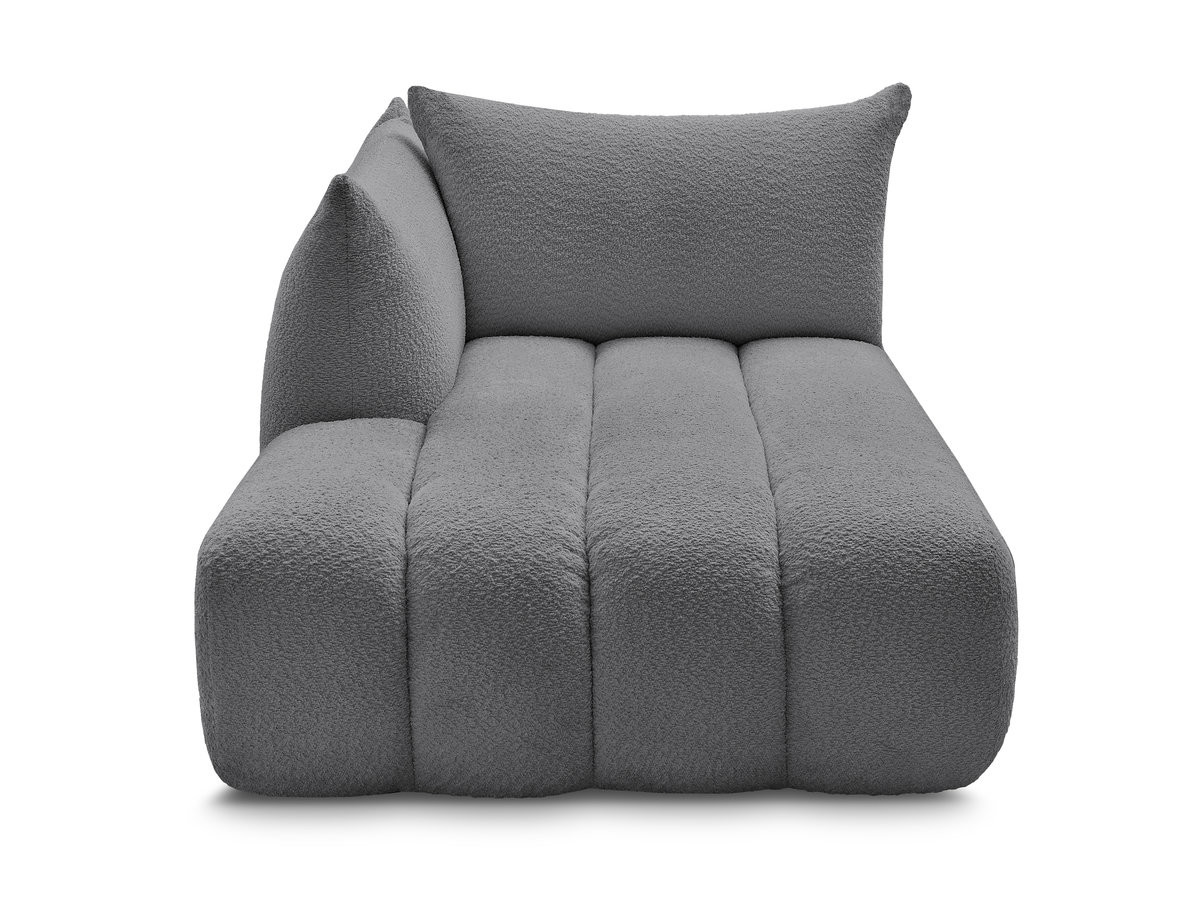 Méridienne pour canapé modulable AZRA tissu bouclette