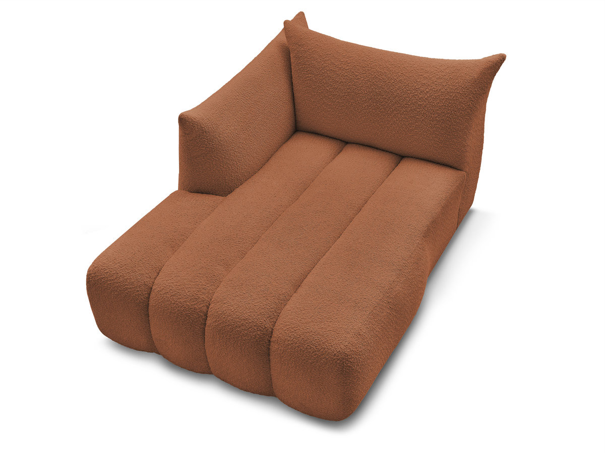 Méridienne pour canapé modulable AZRA tissu bouclette