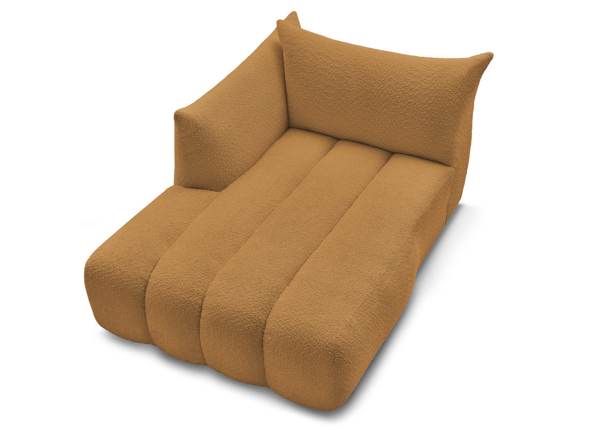 Méridienne pour canapé modulable AZRA tissu bouclette