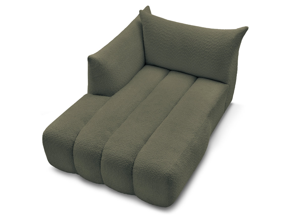 Méridienne pour canapé modulable AZRA tissu bouclette