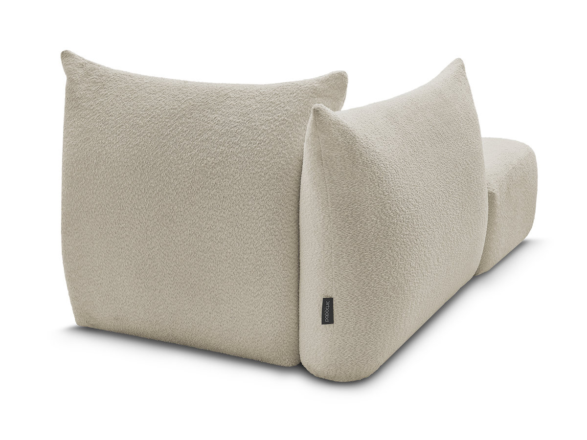 Méridienne pour canapé modulable AZRA tissu bouclette