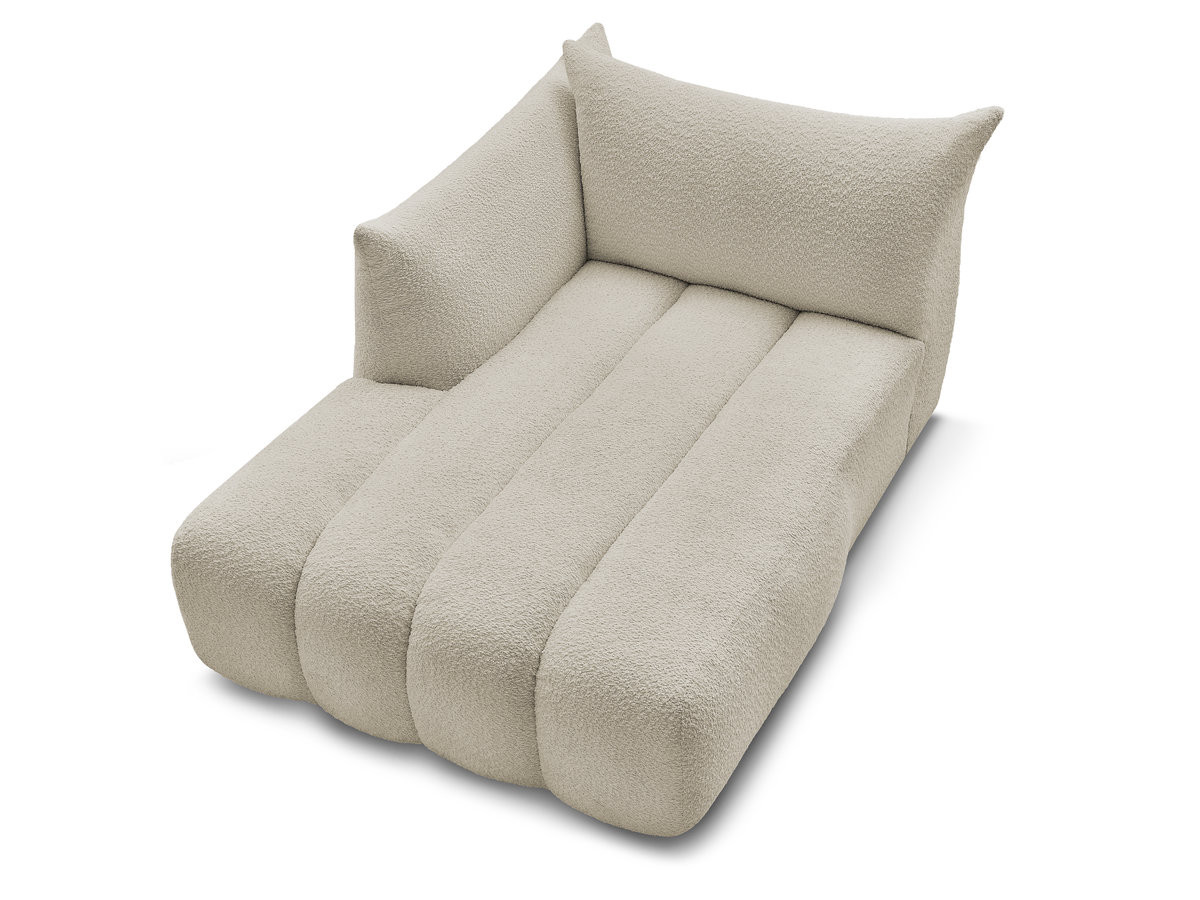 Méridienne pour canapé modulable AZRA tissu bouclette