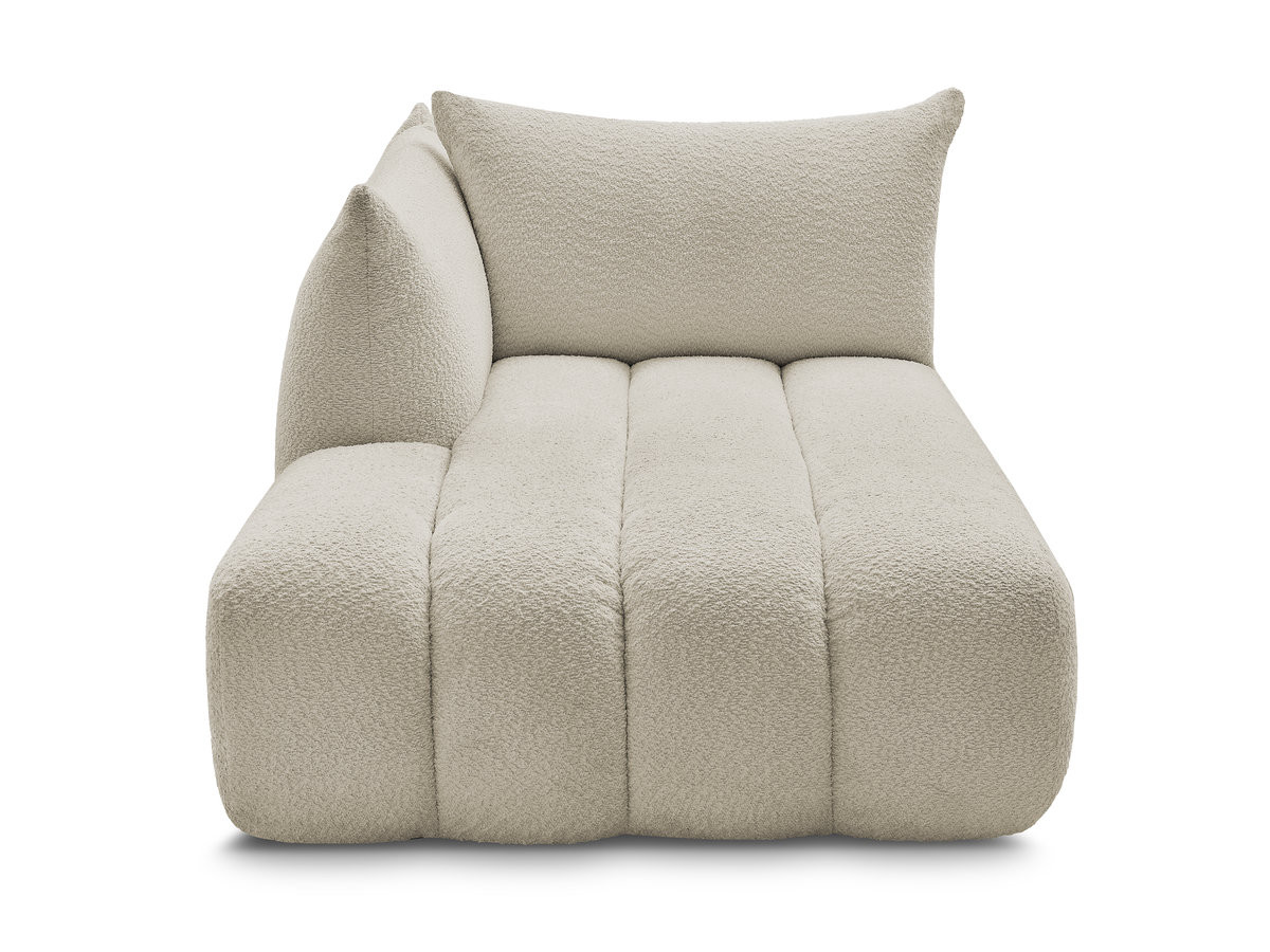 Méridienne pour canapé modulable AZRA tissu bouclette