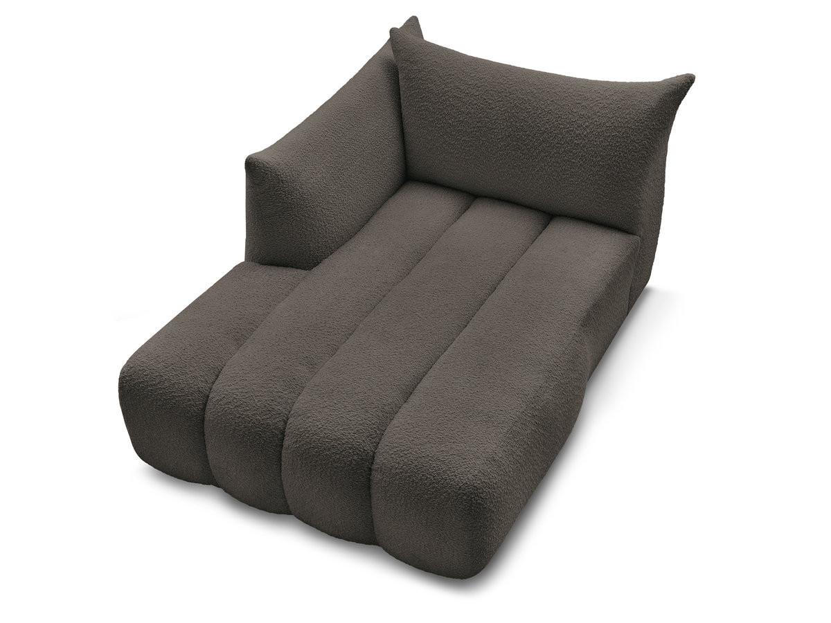 Méridienne pour canapé modulable AZRA tissu bouclette