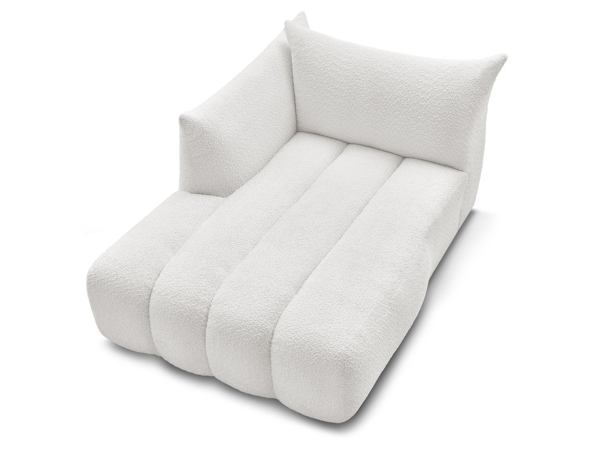 Méridienne pour canapé modulable AZRA tissu bouclette