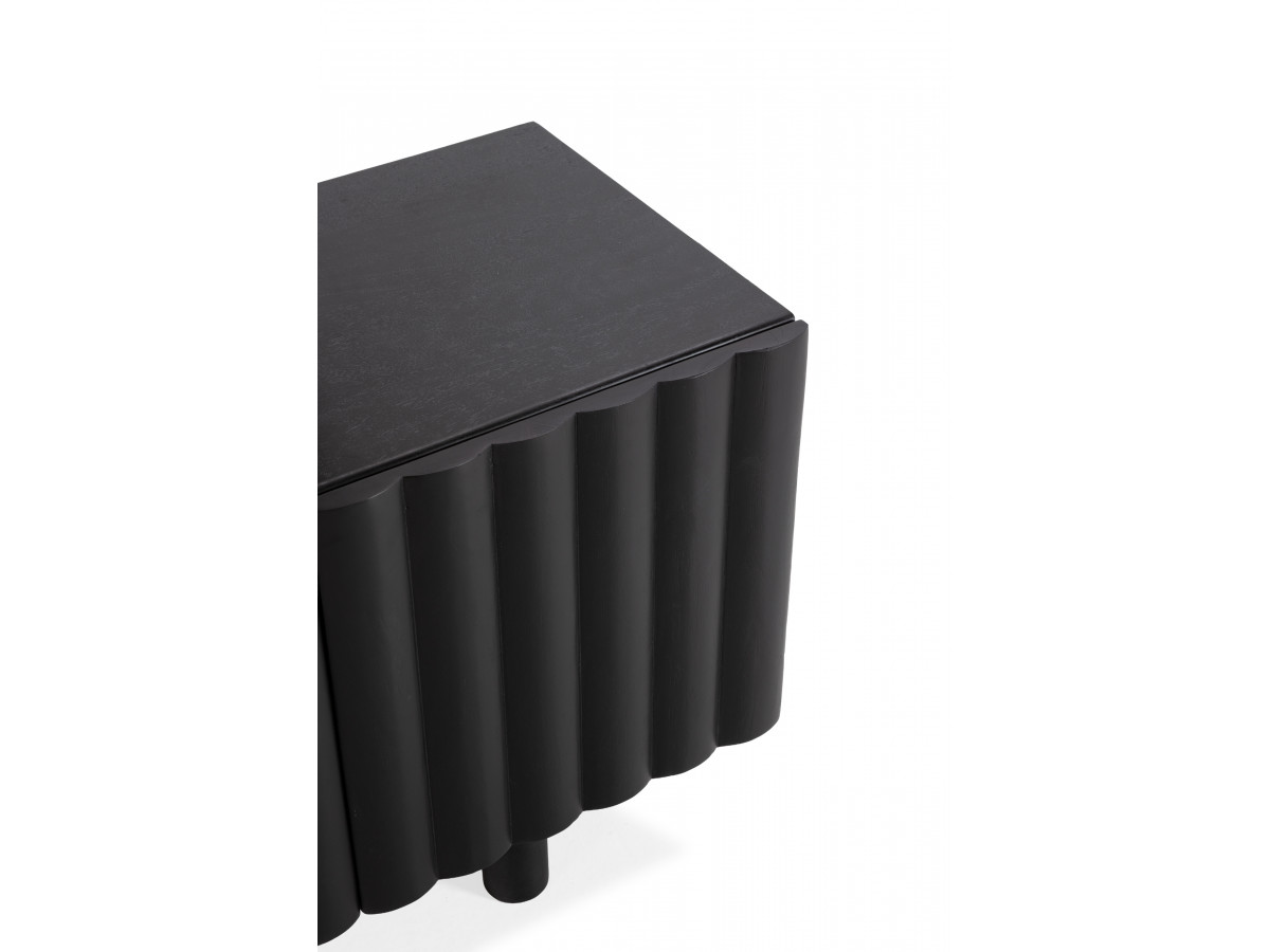 Meuble TV 4 portes 160 cm GABRIEL bois massif de manguier noir — vue 6