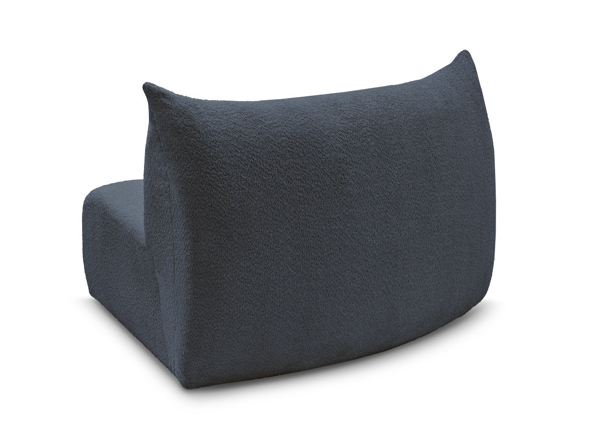 Chauffeuse 1 place incurvée pour canapé modulable AZRA tissu bouclette